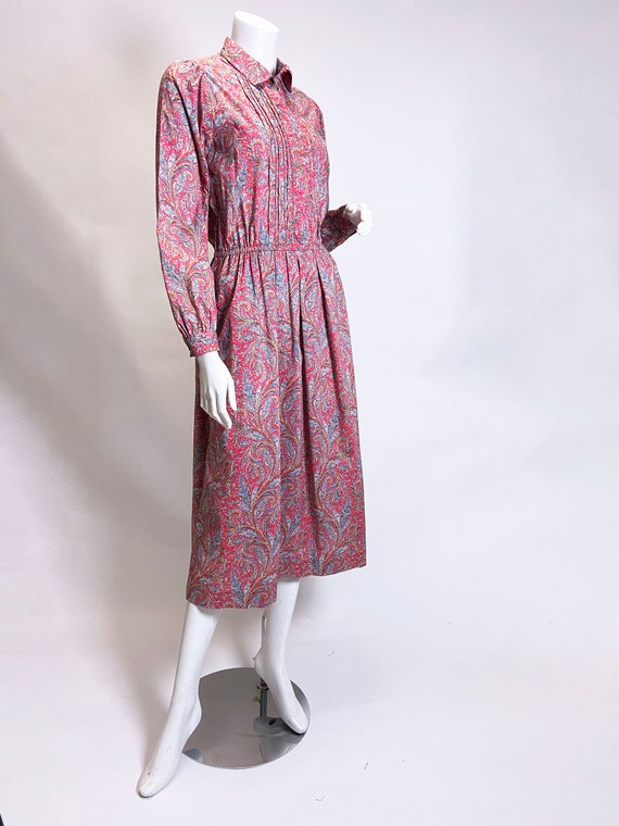 1980s Liberty Paisley Print Dress Thomas and Jona… - image 4