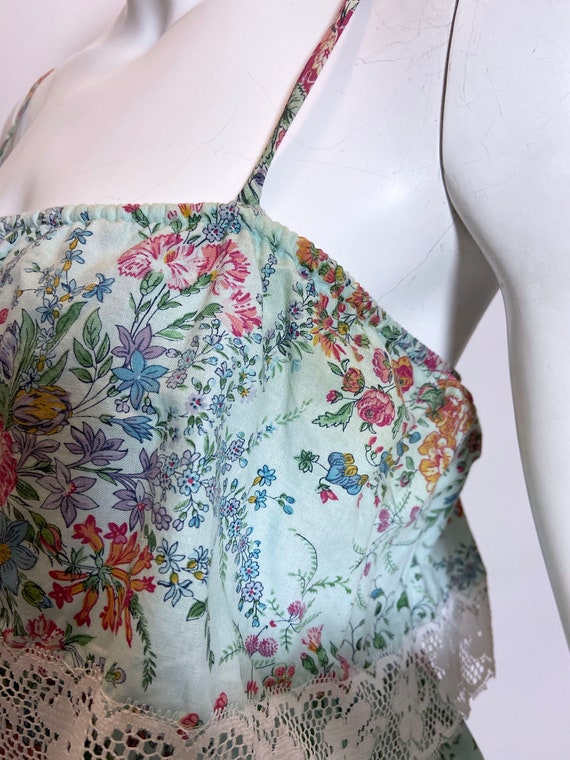 1980s Cotton Floral Print Dress - image 5
