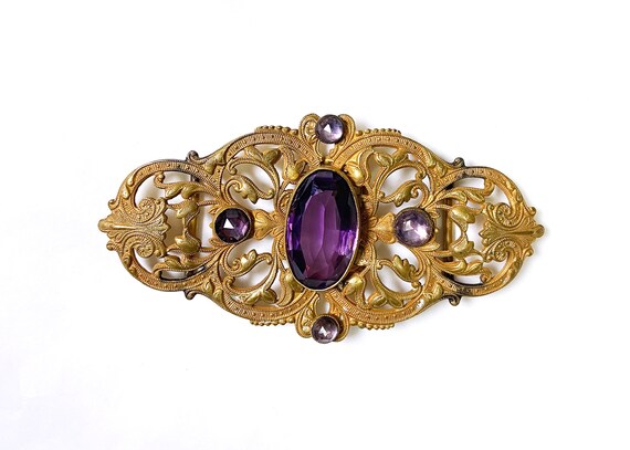 1940s Filigree Belt Buckle - image 2