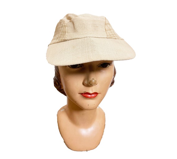 1950s to 60s Plaid Straw Cap Japan