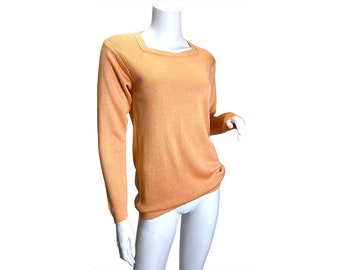 1990s Tangerine Belford Silk Knit Sweater