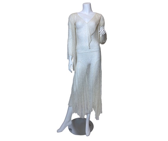 1930s Ivory Lace Dress Jacket Set