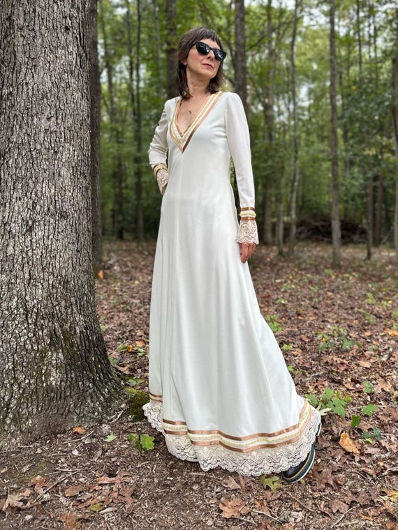 1970s Giorgio Di Sant Angelo Maxi Dress with Shawl - image 6