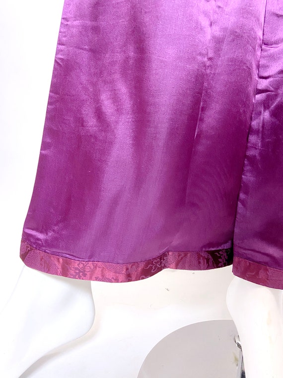 1940s Purple Silk Loungewear Pajama Set - image 6