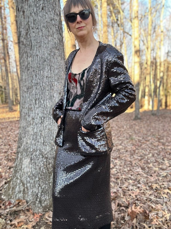 Early 1980s Black Sequin jacket