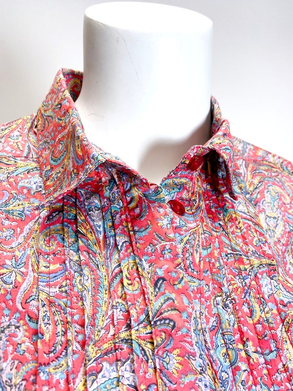 1980s Liberty Paisley Print Dress Thomas and Jona… - image 5