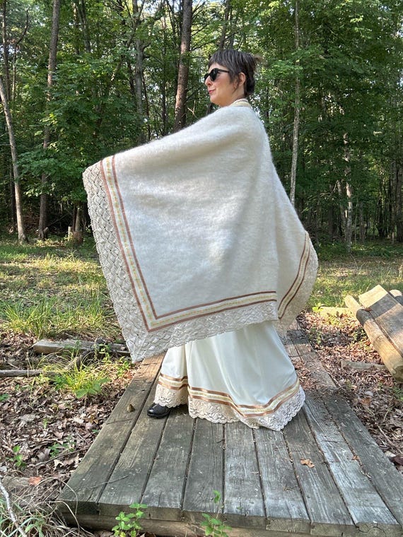 1970s Giorgio Di Sant Angelo Maxi Dress with Shawl - image 3