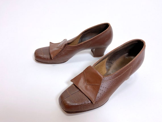 1940s Brown Smartmaid Shoes 6.5 to 7 - image 8