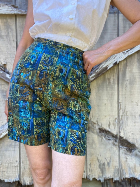 1960s Pantsmaker Batik Print Bermuda Shorts