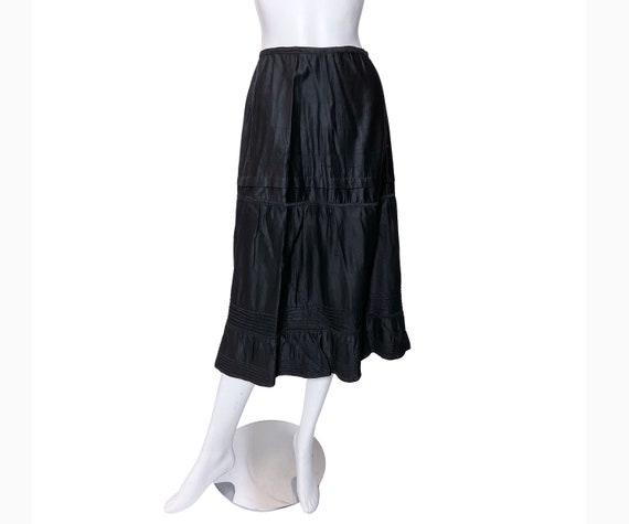 Edwardian Black Polished Cotton Peticoat