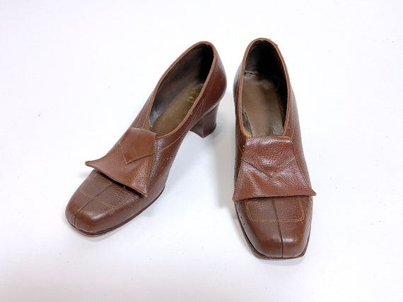 1940s Brown Smartmaid Shoes 6.5 to 7 - image 4