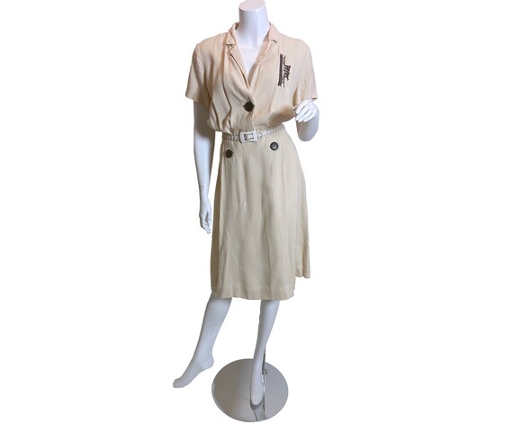 1950s Rembrandt Original Linen Dress