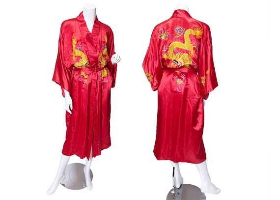 1970s Golden Bee Silk Robe