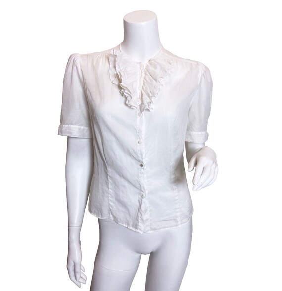 Late 1930s to early 40s Blousecraft Jabot Blouse
