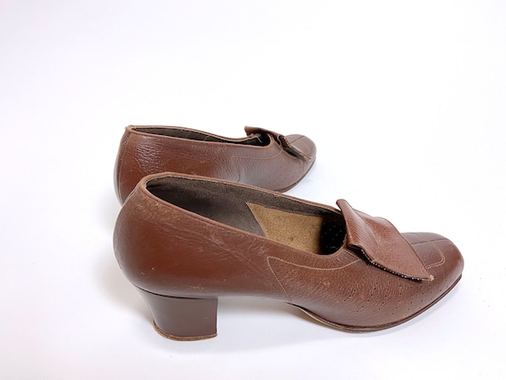 1940s Brown Smartmaid Shoes 6.5 to 7 - image 2