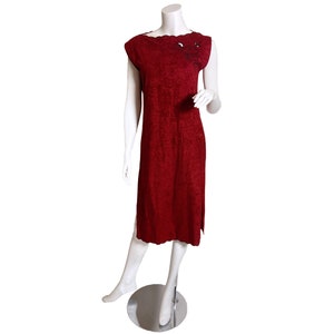 1970s Young Edwardian Microsuede Dress image 1