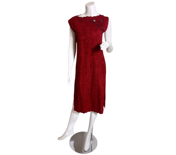 1970s Young Edwardian Microsuede Dress