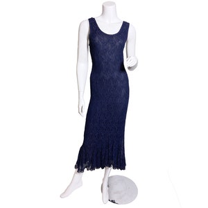 1990s does 30s Navy Blue Lace Dress