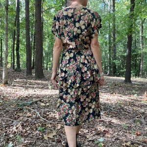 1940s Cold Rayon Floral image 4