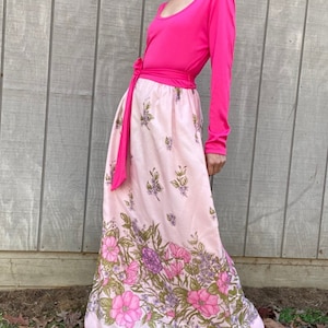1970s Alfred Shaheen Maxi Dress, Small