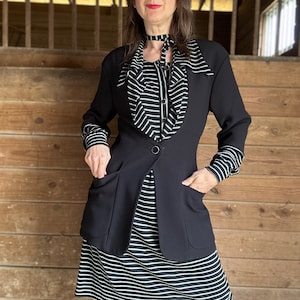 1990s Karl Lagerfeld Blazer With Striped Jersey