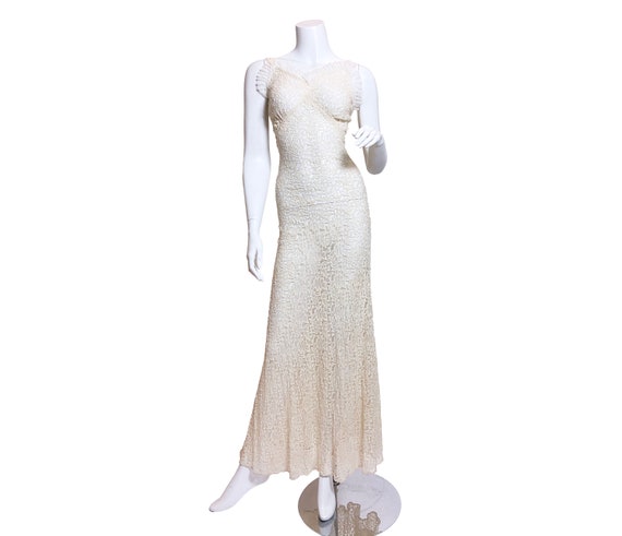 1930s Ivory Lace Dress