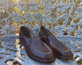 1950s Brown Miracle Tread Loafers