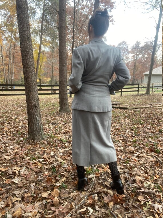 1940s Gray Wool Suit Reveler Original - image 3
