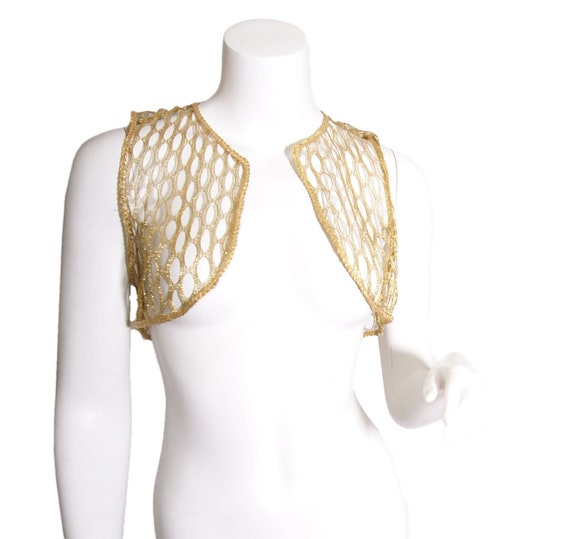 1960s Cropped Gold Vest