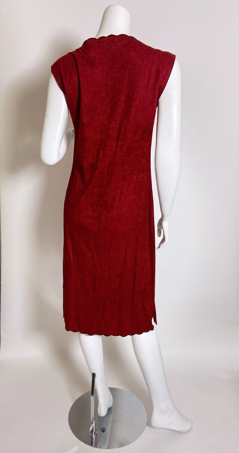 1970s Young Edwardian Microsuede Dress image 4