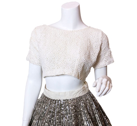 1960s Lace Cropped Top