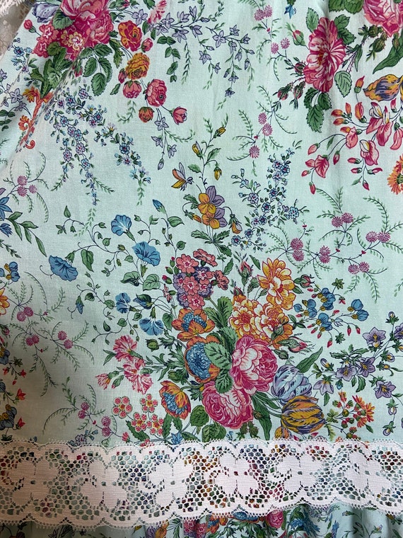 1980s Cotton Floral Print Dress - image 8