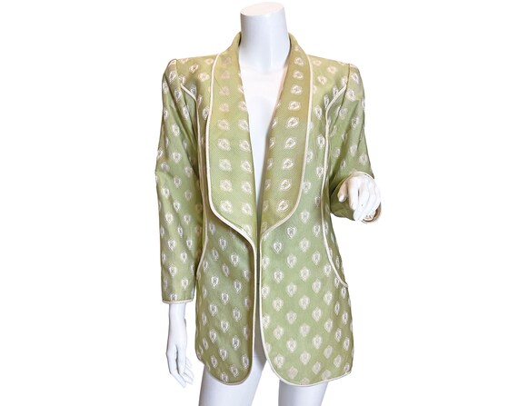 1980s Bob Mackie Silk Smoking Jacket