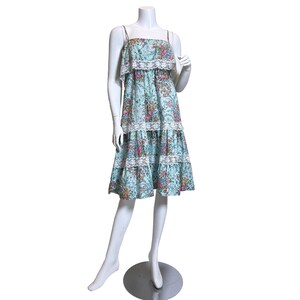 1980s Cotton Floral Print Dress image 6