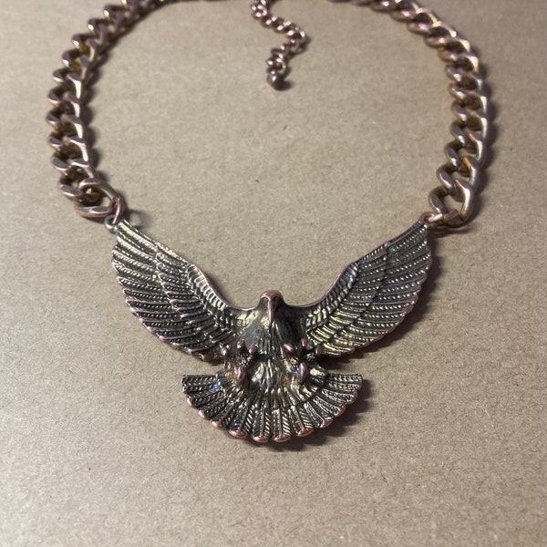 Vintage Topshop chunky chain large eagle statement necklace - costume jewellery - vintage style - Pre-owned - accessories - chains jewelry