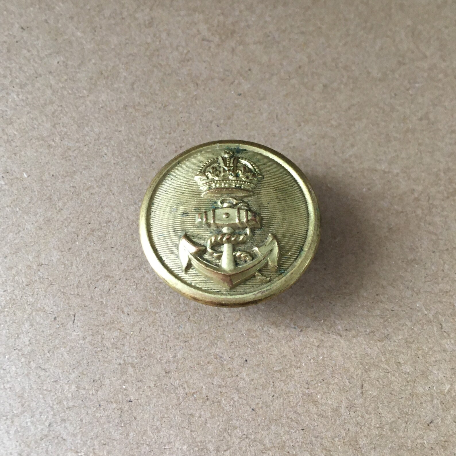 British Royal Navy Brass Button Large 29mm Etsy
