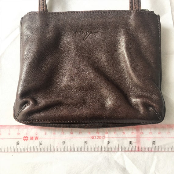 Art Berg Co. Ltd genuine leather mini size top handle vintage hand bag in great vintage condition Etsy