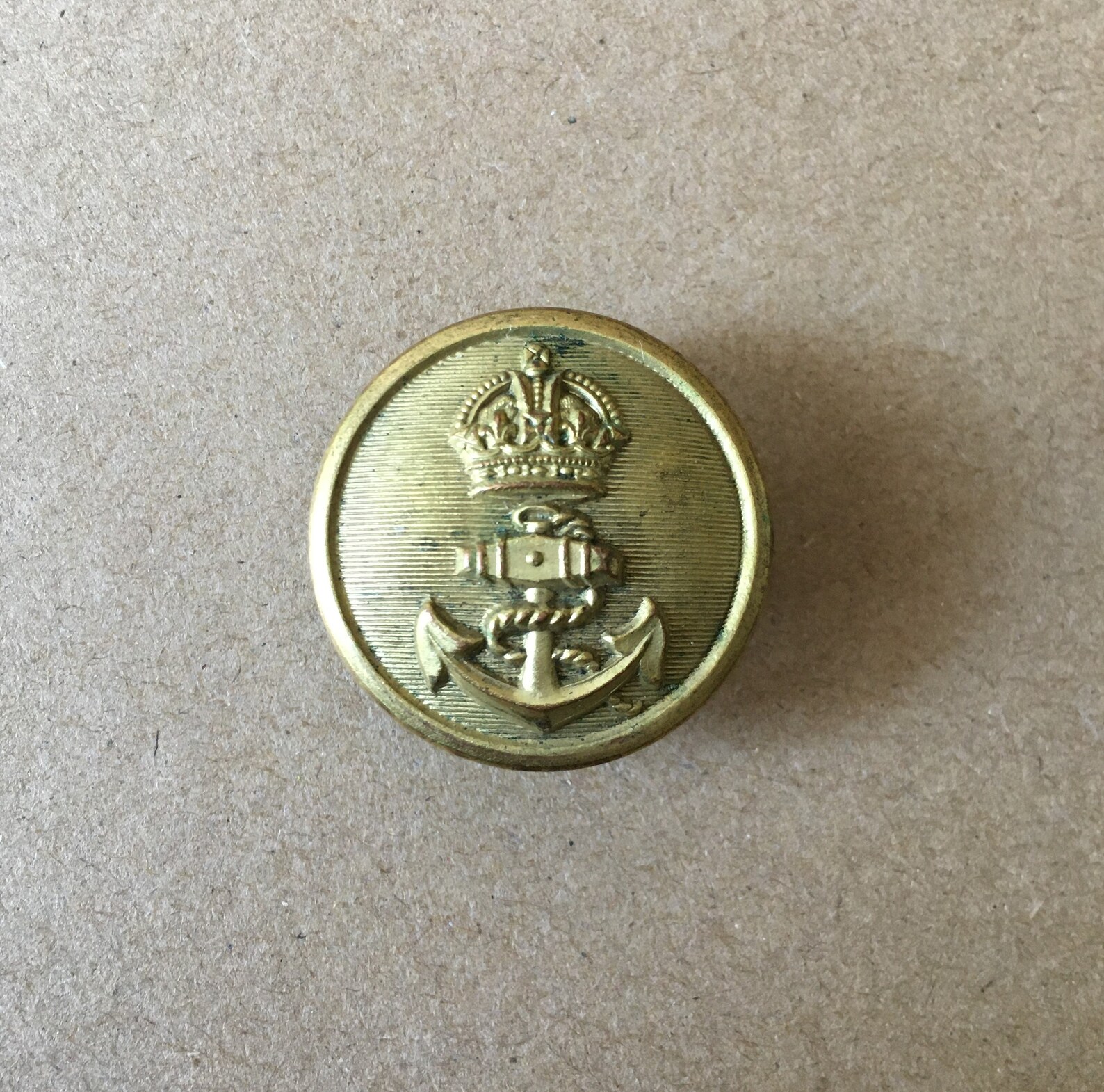 British Royal Navy Brass Button Large 29mm Etsy