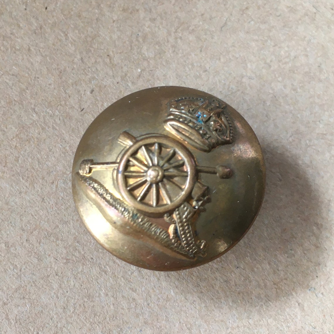 Vintage Royal Artillery Brass Button. Armfield & Co. Ltd. Etsy