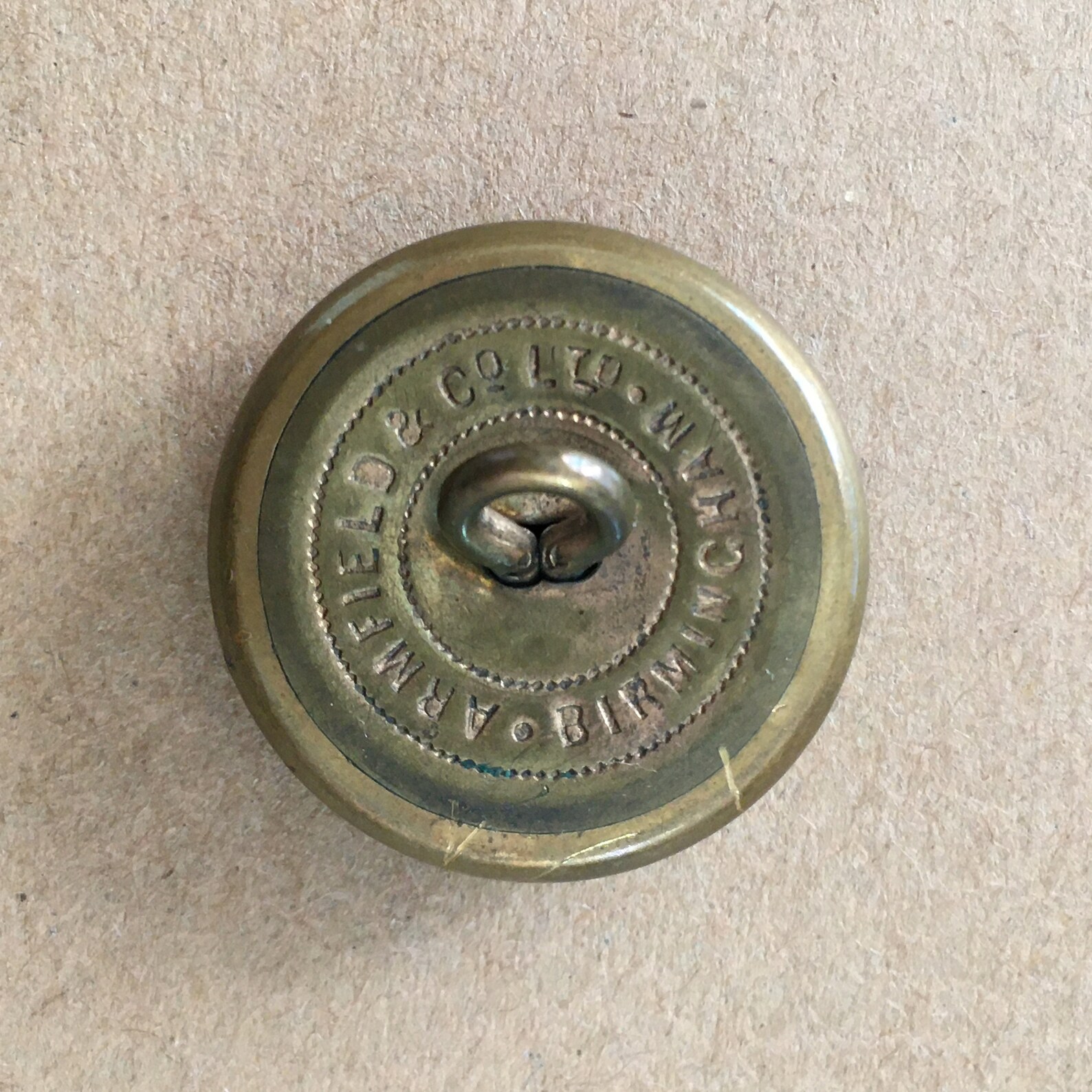 Vintage Royal Artillery Brass Button. Armfield & Co. Ltd. Etsy UK