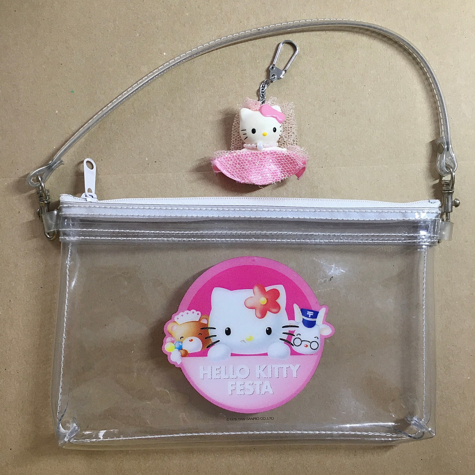 Hello Kitty Zip Fastened Retro Clear PVC Purse Vintage Handbag Etsy UK
