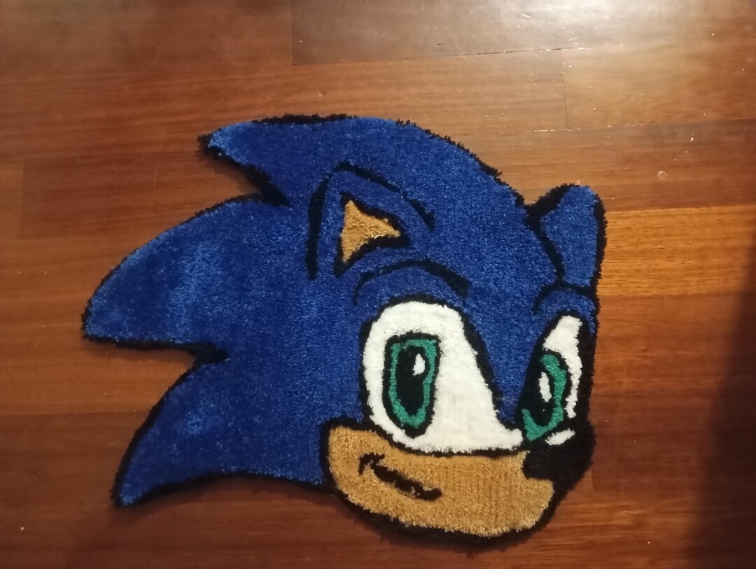 Custom Rug Sonic Sonic Tufted Rug. Custom Gamer Room Decor.geeky Gift Idea - Etsy
