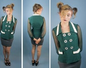 SALE Clueless Daisy Button Blazer w Sheer Sleeves