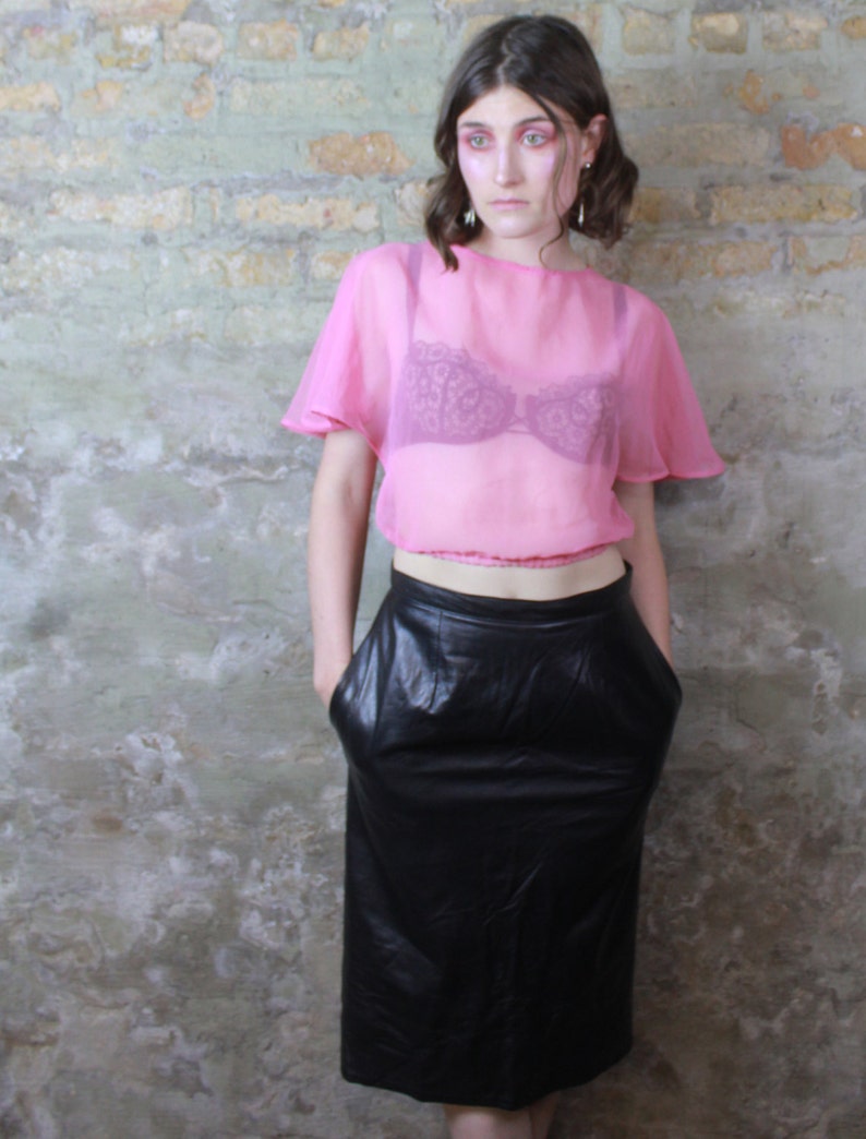 SALE High Quality Pocket Leather Skirt