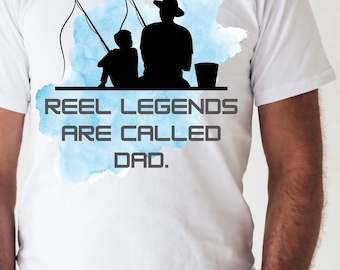 Father's Day Fishing SVG: Reel Legends Dad Design (Digital Download)