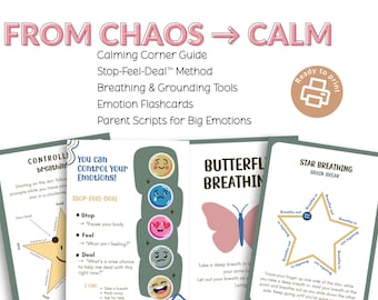 Calming Corner Kit for Kids | Emotional Regulation Printables (Digital Download)