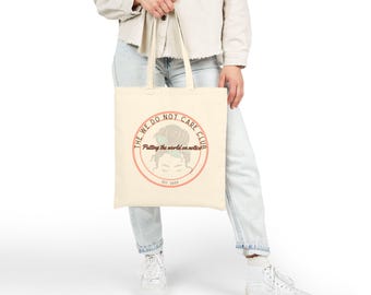 We Do Not Care Club Tote Bag: Eco-Friendly Cotton Canvas