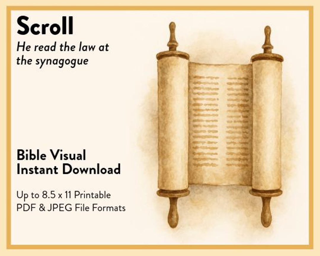 Scroll Lesson Scroll Printable | Bible Visual Aid | Sunday School Lesson | Christian ...