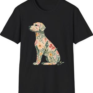 Comfort Colors® Floral Labrador Retriever Shirt, Lab Dog Mom Wildflower T-shirt, Cottagecore Boho Tee, Gift for Dog Lover, Puppy Owner Mama