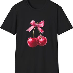 Comfort Colors® Cherry T-Shirt, Valentines Day Cherry Shirt, Disney Coquette Baby Tee, Valentines Day Gifts, Gift For Woman